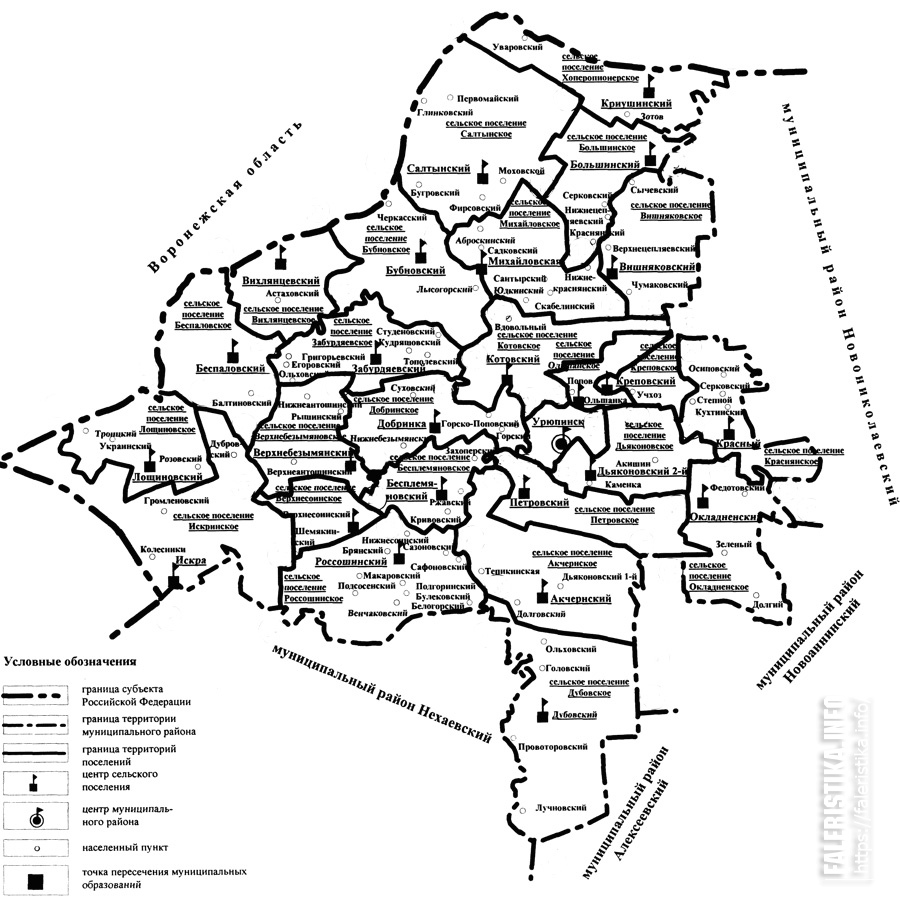 карта поселений